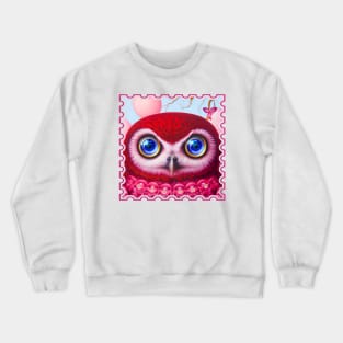 Pink Creepycute Owl Crewneck Sweatshirt